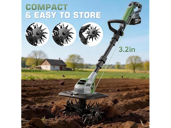 EnduTools Cordless Garden Tiller