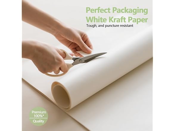 MAXTBEE 36" × 1500"(125') Thickened White Craft Paper Roll