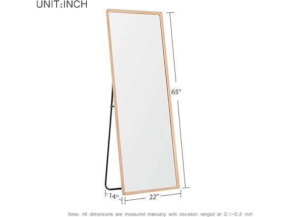 NeuType 65"x22" Full Length Mirror