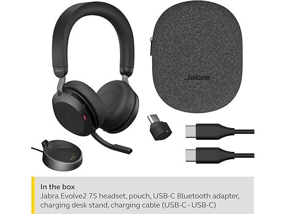 Jabra Evolve2 MS Stereo Blk with Desk Stand