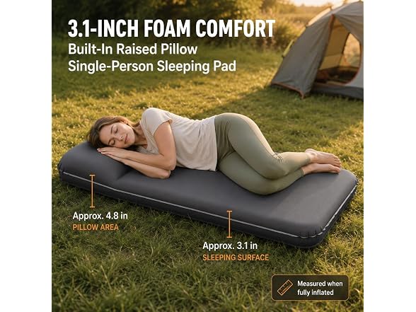 OGERY 3.15in Memory Foam Sleeping Pad