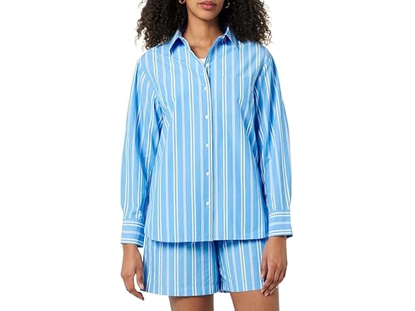 The Drop Kendra Fit Long Shirt, Coffee