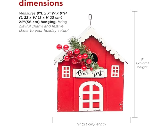 Alpine Corporation Hanging Barn Birdhouse