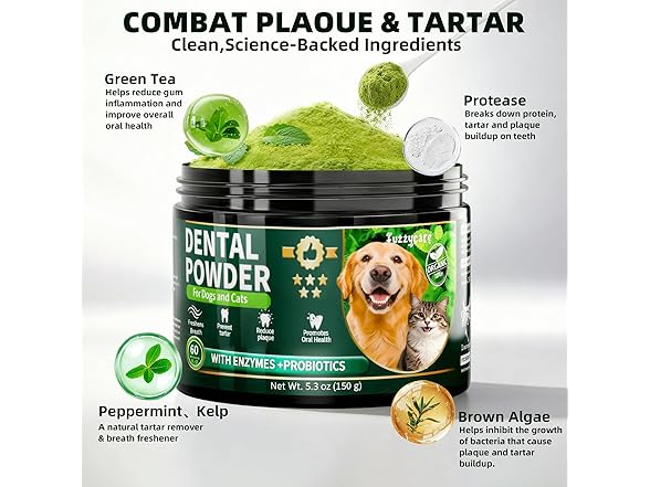 Fuzzycare Dog Teeth Cleaning Powder