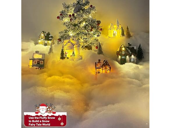 Fake Snow Decorations, 30 Sqft Fiber Sof
