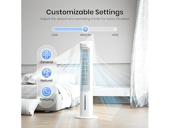 TOSOT Evaporative Air Cooler, 43" Tower Fan
