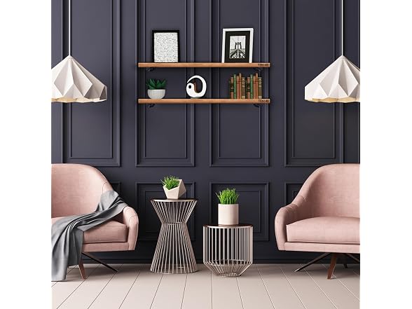 TEN49 Wood Shelves 36in Walnut 2-Pack
