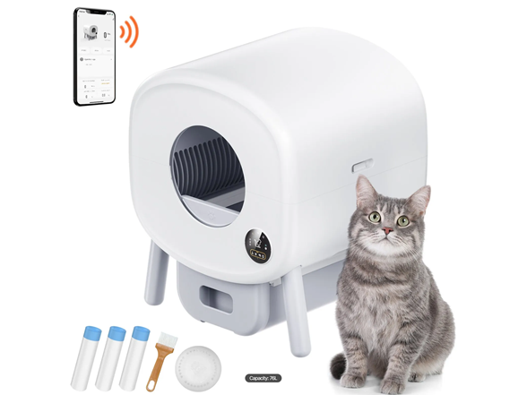VEVOR 76L Self Cleaning Cat Litter Box
