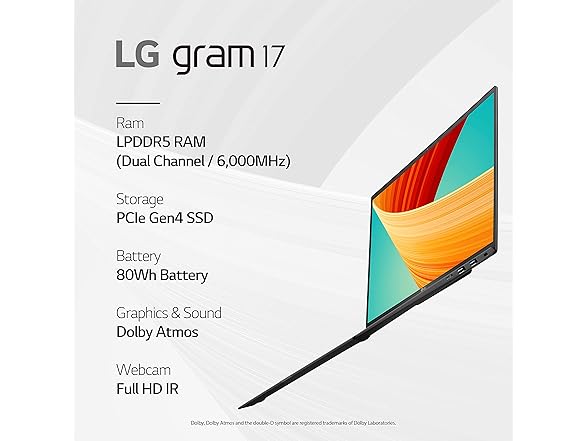 LG gram 17 Lightweight Laptop, Intel