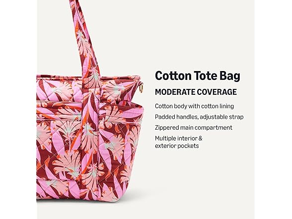 Amazon Essentials Women's Quilted Cotton Tote Handbag