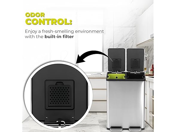 Simpli-Magic 16 Gallon Rectangular Trash Can