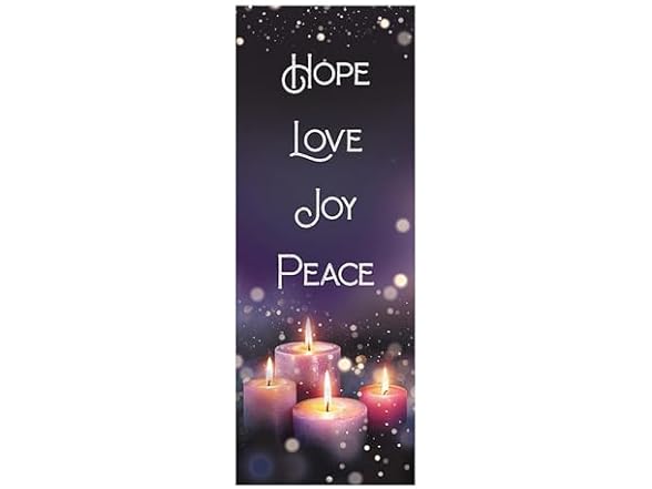 Christian Brands Advent Candles X-Stand Church Banner, 2' x 6'