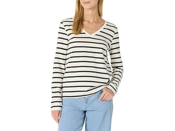 Egg Shell White Black Mariner Stripe