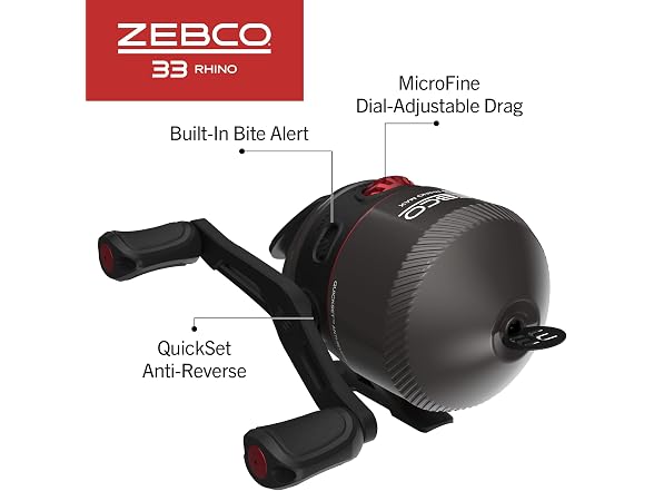 Zebco Rhino Max Spincast Reel Fishing Rod Combo