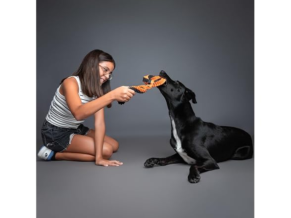 NOAH & PAW Luxury Dog Toy, Dog Rope Toy- Tug Ring, Black