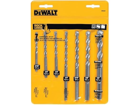 DEWALT DW5207 Masonry Drill Bit Set