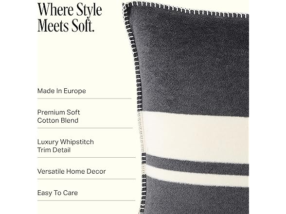 Preston Lane Highrise Throw Pillow – 21" x 21" Slate