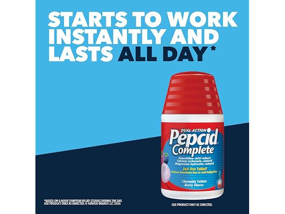 Pepcid Complete Acid Reducer Antacid Berry 50ct