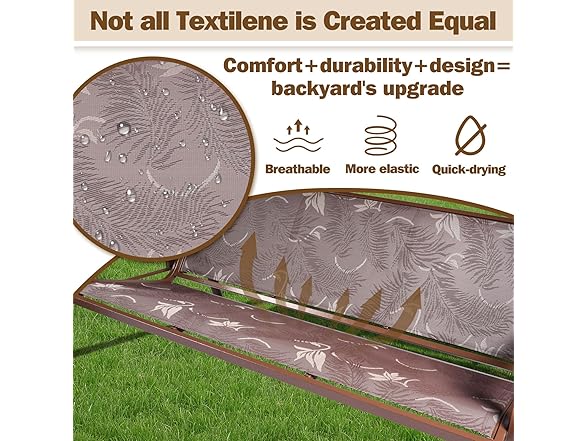 ZZW 8036 Textilene Patio Swing Curved-frame