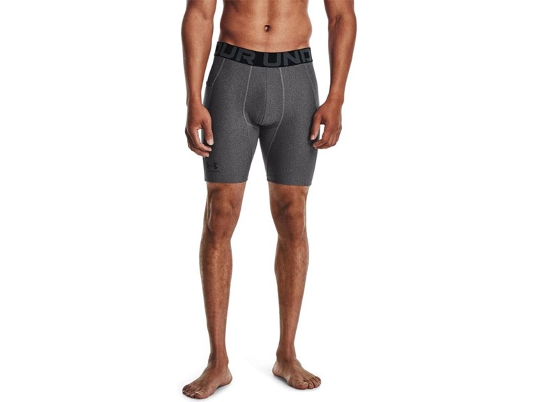 Small UA Men's Heat Gear Armour Shorts Carbon Heather /