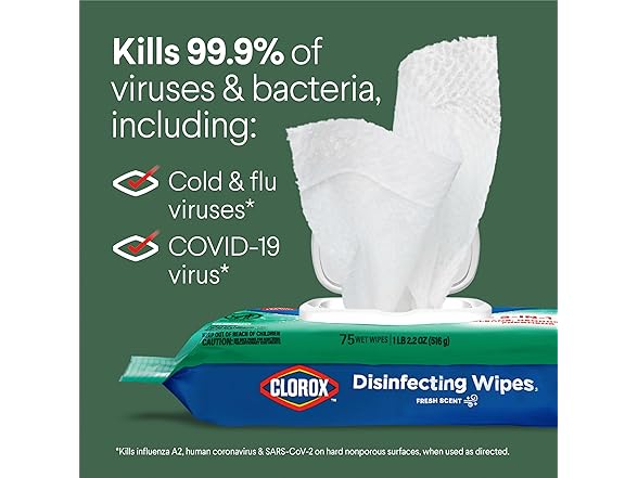 Clorox Fresh Wipes 75ct (3pk)