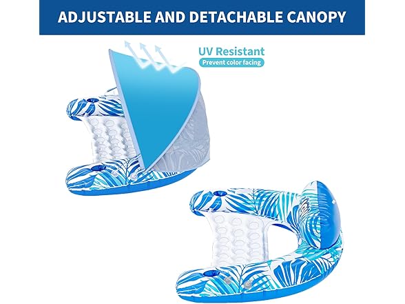 JGV Pool Float with Canopy for Adults