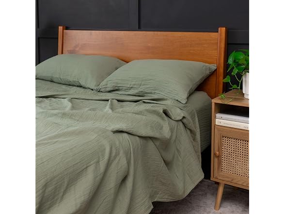 Crane Home Zen Crinkled Fitted Sheet