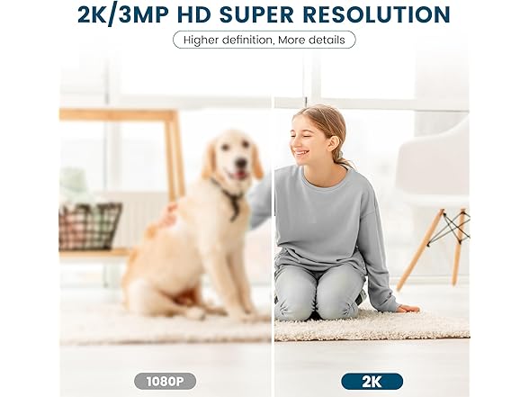 (NEW) Indoor 2K 360 Pan/Tilt Camera w/ Motion Detection