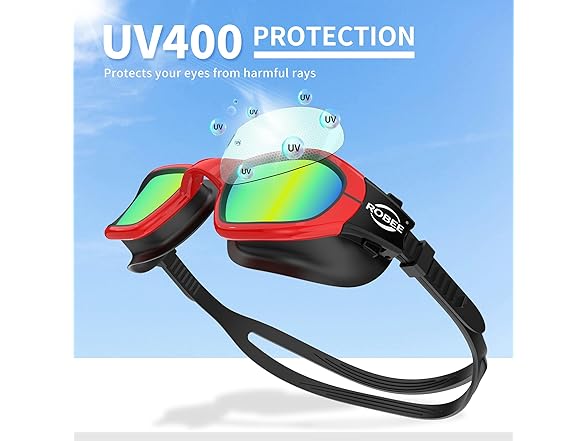 Robee Swim Goggles Cap and Case for All