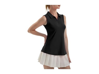 $6.99, Was $29.99, 76% Off! Fkeep Women Sleeveless Polo Golf Tennis T-Shirts dealfomo