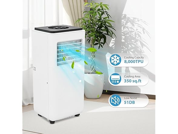dainslef Portable 3-in-1 Air Conditioner - 8,000 BTU