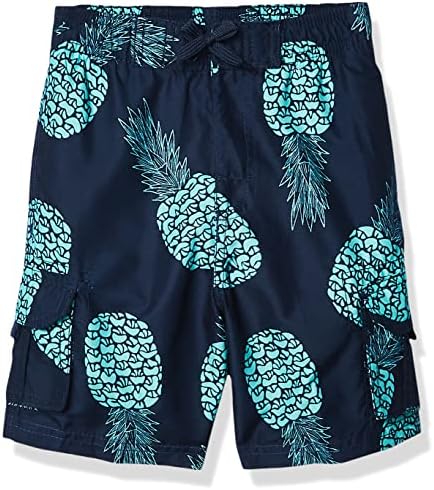 Kanu Surf Boys' Specter Quick Dry UPF 50+ Beach Swim Trunk, Pina Navy, 3T