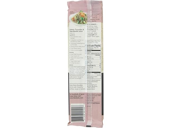 1CT Hakubaku Organic Soba, Authentic Japanese Noodles