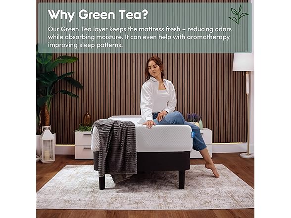 Nestl Green Tea Twin Mattress 8 Inch - Cooling