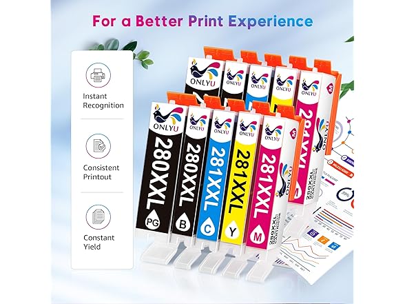 ONLYU Compatible Ink Cartridge Replacement