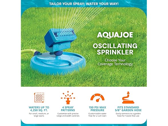 Aqua Joe Mini Oscillating Sprinkler