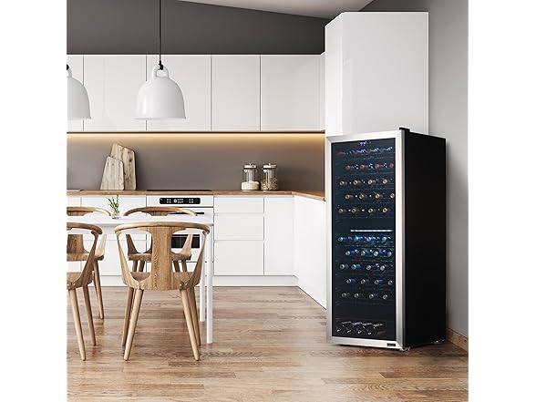 NewAir Freestanding Dual Zone Wine Fridge - 98 Bottle