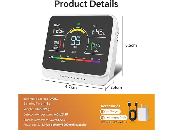 Xoopon BC135325060036 Air Quality Monitor