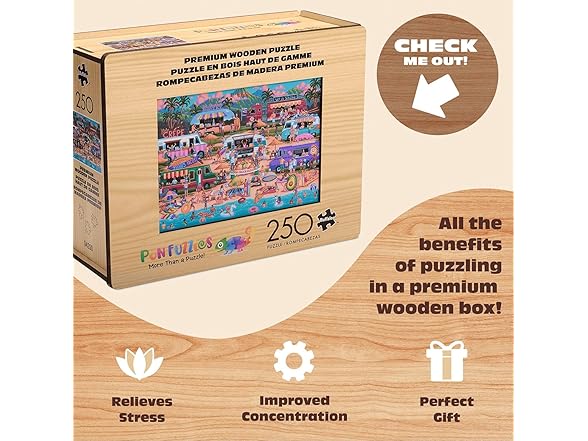 Hawaiian Food Truck Festival Wood Puzzle