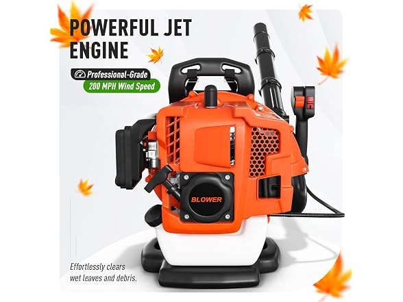 Baotree 80CC Gas Backpack Leaf Blower