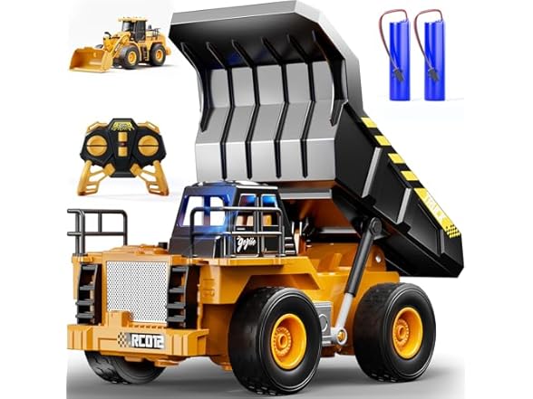 Geyiie RC Dump Truck Toy for Kids