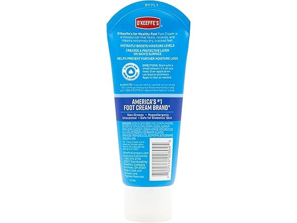 O'Keeffes 3 Oz Healthy Feet Foot Cream Tube