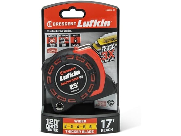Lufkin L1225AL-02 Shockforce G2 25-ft Tape