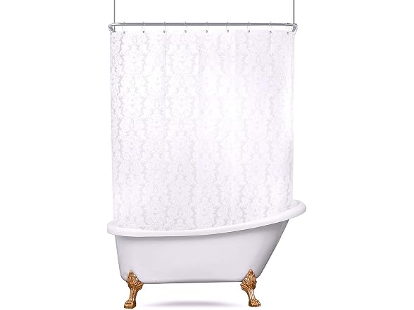 Clawfoot Tub Vintage Damask Shower Curtain Se