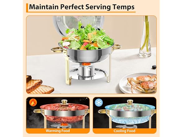 5 QT 6 Packs Chafing Dish Buffet Set