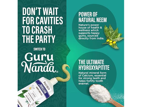 GuruNanda Hydroxyapatite Toothpaste Whitening