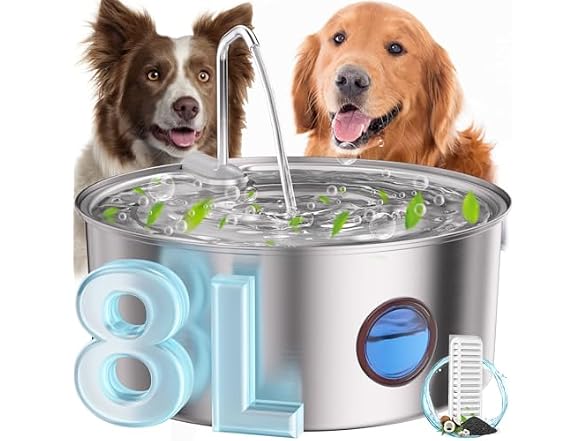 puppyspout Dog Water Fountain for Large Dogs