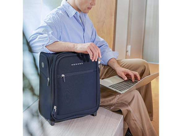 Verage 16 inch Underseat Carry On Luggage with Wheels, Navy 