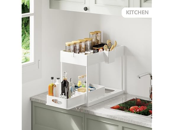 Under Sink Organizers and Storage White (1-Pack)
