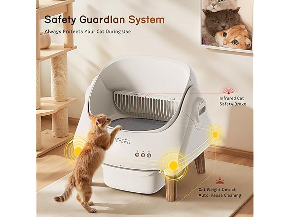 YIZFERN Self Cleaning Litter Box for Multiple Cats Automatic(Open Box)